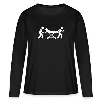 Sanitaeter Notarzt erste Hilfe Geschenk - Frauen Premium Bio Langarmshirt - Schwarz - Vorne - Julia (174cm)