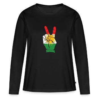 Kurdistan Iraq Kurdish gift azadi Mardin - Women's Premium Organic Long Sleeve Shirt - black - Front - Julia (174cm)
