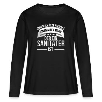 Sanitaeter Notarzt erste Hilfe Geschenk - Frauen Premium Bio Langarmshirt - Schwarz - Vorne - Julia (174cm)