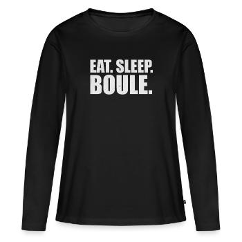 Petanque - Women's Premium Organic Long Sleeve Shirt - black - Front - Julia (174cm)
