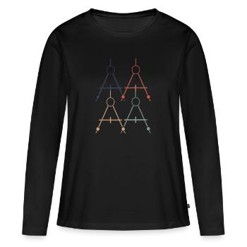 architecte - T-shirt manches longues Premium bio Femme - noir - Devant - Julia (174cm)
