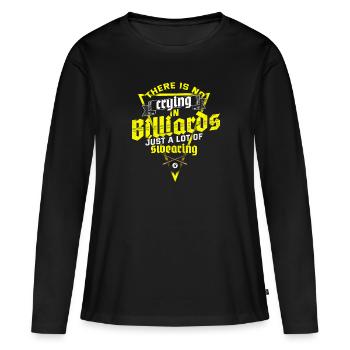 Billard Billardkugel Kreide Snooker - Frauen Premium Bio Langarmshirt - Schwarz - Vorne - Julia (174cm)