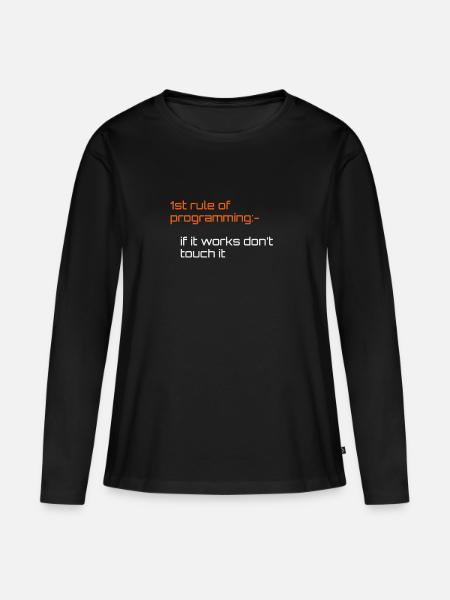 Computer Programmierer Programmierer Software Ingenieure Geschenk - Frauen Premium Bio Langarmshirt - Schwarz
