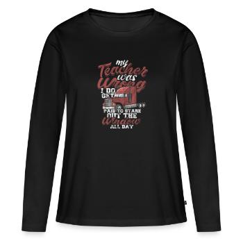 un camion - T-shirt manches longues Premium bio Femme - noir - Devant - Julia (174cm)