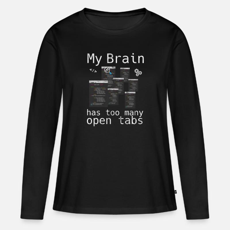 Programmierer - Frauen Premium Bio Langarmshirt - Schwarz