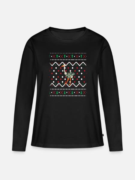 Ugly Christmas - Women's Premium Organic Long Sleeve Shirt - black