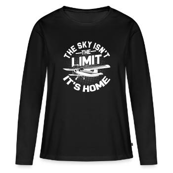 Pilot - Frauen Premium Bio Langarmshirt - Schwarz - Vorne - Julia (174cm)