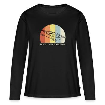 Kayak kayak kayak - T-shirt manches longues Premium bio Femme - noir - Devant - Julia (174cm)
