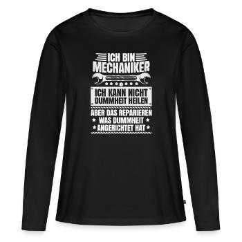 Mechanics gift for car screwdriver mechatronics engineer - Women's Premium Organic Long Sleeve Shirt - black - Front - Julia (174cm)