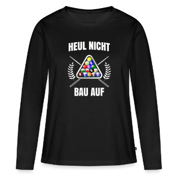 Billard - Frauen Premium Bio Langarmshirt - Schwarz - Vorne - Julia (174cm)