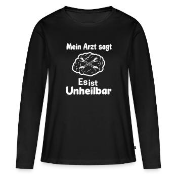 Mechaniker - Frauen Premium Bio Langarmshirt - Schwarz - Vorne - Julia (174cm)