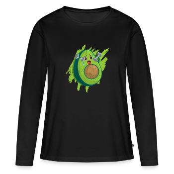 avocado - Women's Premium Organic Long Sleeve Shirt - black - Front - Julia (174cm)