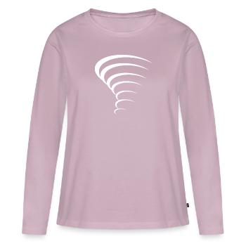 Cyclone tornade - T-shirt manches longues Premium bio Femme - rose poudré - Devant - Julia (174cm)