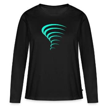 Conception de tornade - T-shirt manches longues Premium bio Femme - noir - Devant - Julia (174cm)