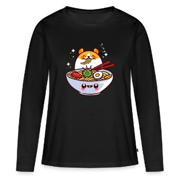ramen - Women's Premium Organic Long Sleeve Shirt - black - Front - Julia (174cm)