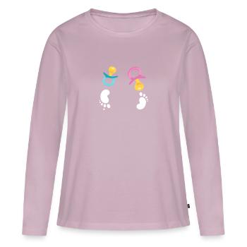 Zwillinge - Frauen Premium Bio Langarmshirt - Altrosa - Vorne - Julia (174cm)