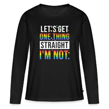 LGBT Gay Gay Pride CSD Lesbienne - T-shirt manches longues Premium bio Femme - noir - Devant - Julia (174cm)