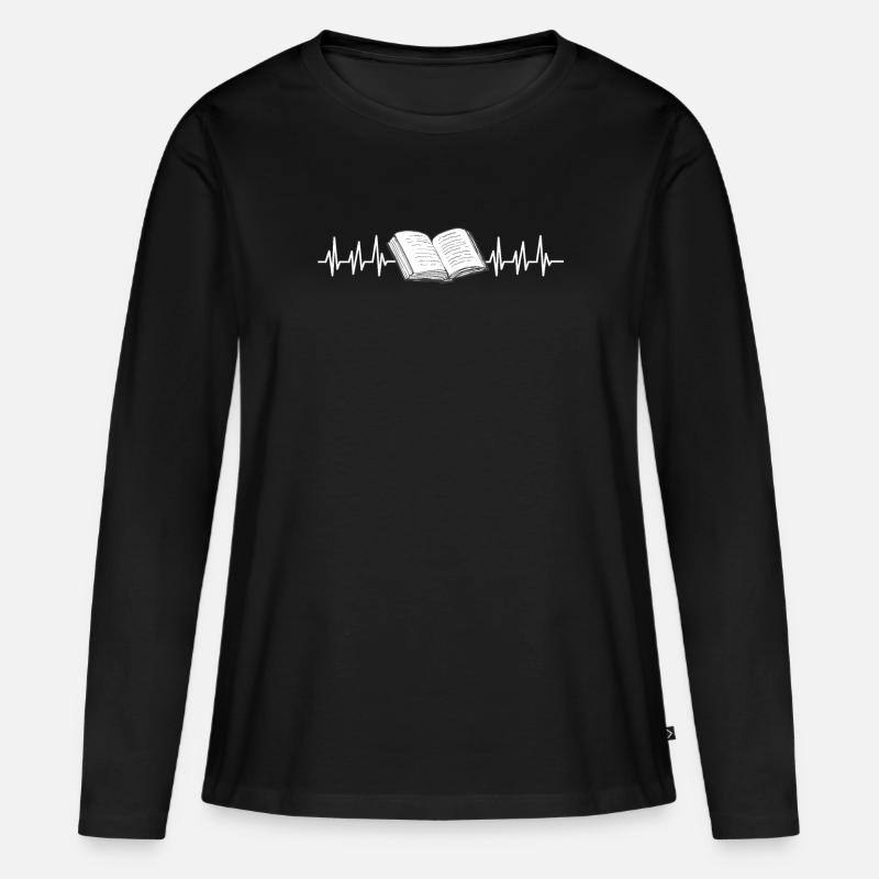 Lesen - Frauen Premium Bio Langarmshirt - Schwarz