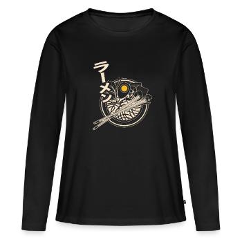 ramen - Women's Premium Organic Long Sleeve Shirt - black - Front - Julia (174cm)