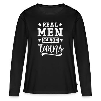 Zwillinge - Frauen Premium Bio Langarmshirt - Schwarz - Vorne - Julia (174cm)