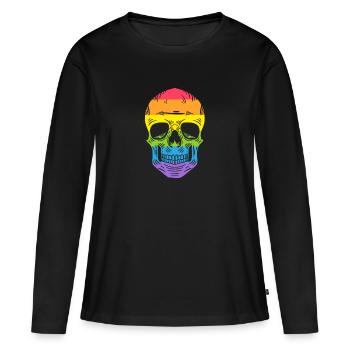 LGBT Gay Pride CSD Lesbienne Lesbienne Gay - T-shirt manches longues Premium bio Femme - noir - Devant - Julia (174cm)