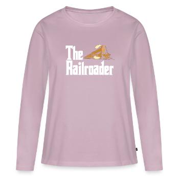 Eisenbahn - Frauen Premium Bio Langarmshirt - Altrosa - Vorne - Julia (174cm)