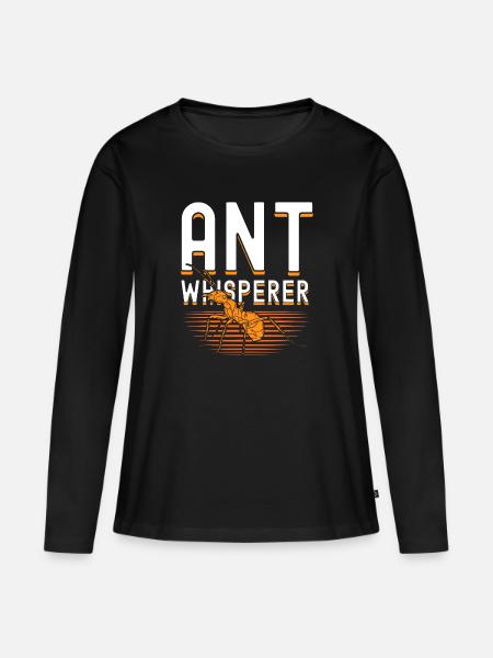 Ant Insect Gift Natuur Ongedierte Bug Ant - Vrouwen Premium Bio shirt met lange mouwen - zwart