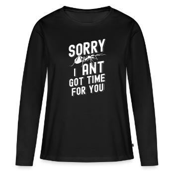 Fourmi Insecte Cadeau Nature Vermine Bug Fourmi - T-shirt manches longues Premium bio Femme - noir - Devant - Julia (174cm)