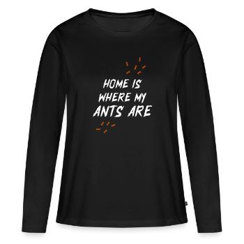 Fourmi Insecte Cadeau Nature Vermine Bug Fourmi - T-shirt manches longues Premium bio Femme - noir - Devant - Julia (174cm)