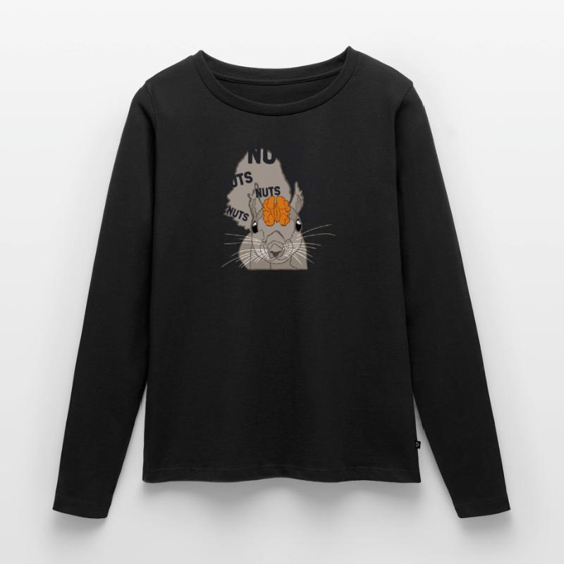 Nuts Brain Fox Squirrel Grey Squirrel Women's Premium Organic Long Sleeve Shirt