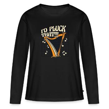 Je pincerais cette harpe de concert harpe harpe musicale harpe - T-shirt manches longues Premium bio Femme - noir - Devant - Julia (174cm)