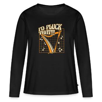 Je pincerais cette harpe de concert harpe harpe musicale harpe - T-shirt manches longues Premium bio Femme - noir - Devant - Julia (174cm)
