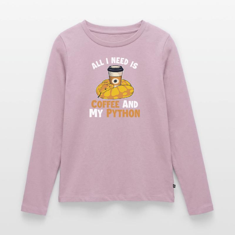 Coffee and Python Python Schlange Banana Ball Frauen Premium Bio Langarmshirt