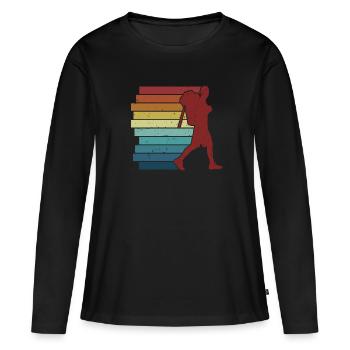 Randonnée Trekking Randonnées Randonnées Randonnées - T-shirt manches longues Premium bio Femme - noir - Devant - Julia (174cm)