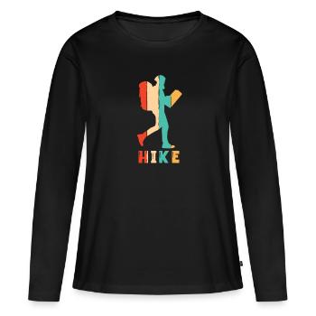 Trekking Randonnée Randonnée Randonnée Randonnée pédestre - T-shirt manches longues Premium bio Femme - noir - Devant - Julia (174cm)