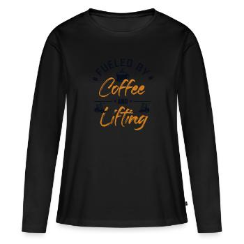 Fueled by Coffee and Lifting All-terrain forklift - Women's Premium Organic Long Sleeve Shirt - black - Front - Julia (174cm)