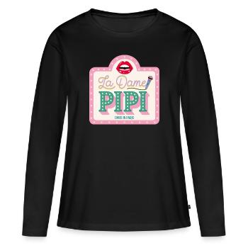 Emily In Paris Show Marquee Von La Dame Pipi - Frauen Premium Bio Langarmshirt - Schwarz - Vorne - Julia (174cm)