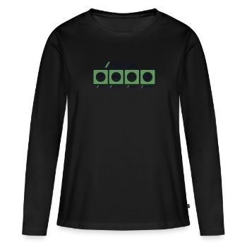 Routine Eat Sleep Hack Répéter Sniffer Phishing - T-shirt manches longues Premium bio Femme - noir - Devant - Julia (174cm)