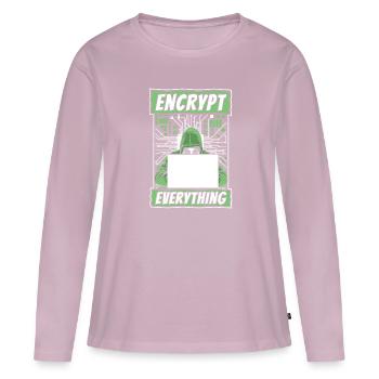 Encrypt Everything Phishing Sniffer Grey Hat - Frauen Premium Bio Langarmshirt - Altrosa - Vorne - Julia (174cm)