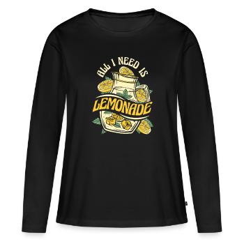Tout ce dont j’ai besoin est de la limonade limonade limonade - T-shirt manches longues Premium bio Femme - noir - Devant - Julia (174cm)