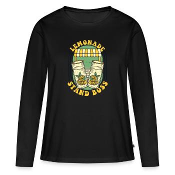 Leomande Stand Limonade Limonade - T-shirt manches longues Premium bio Femme - noir - Devant - Julia (174cm)