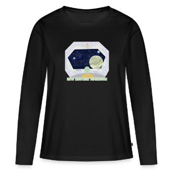 Into Another Dimension Außerirdischer Ufo - Frauen Premium Bio Langarmshirt - Schwarz - Vorne - Julia (174cm)
