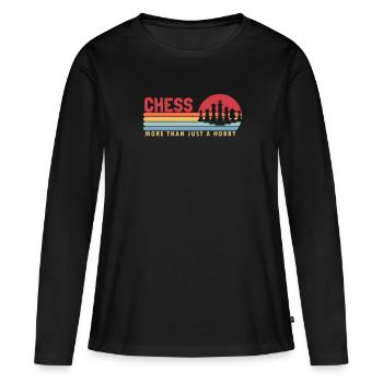 Chess More Than A Hobby Queen Player Grandmaster - Women's Premium Organic Long Sleeve Shirt - black - Front - Julia (174cm)