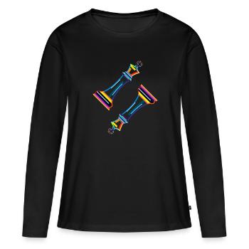 Grandmaster Queen Player Professional Chess - Women's Premium Organic Long Sleeve Shirt - black - Front - Julia (174cm)