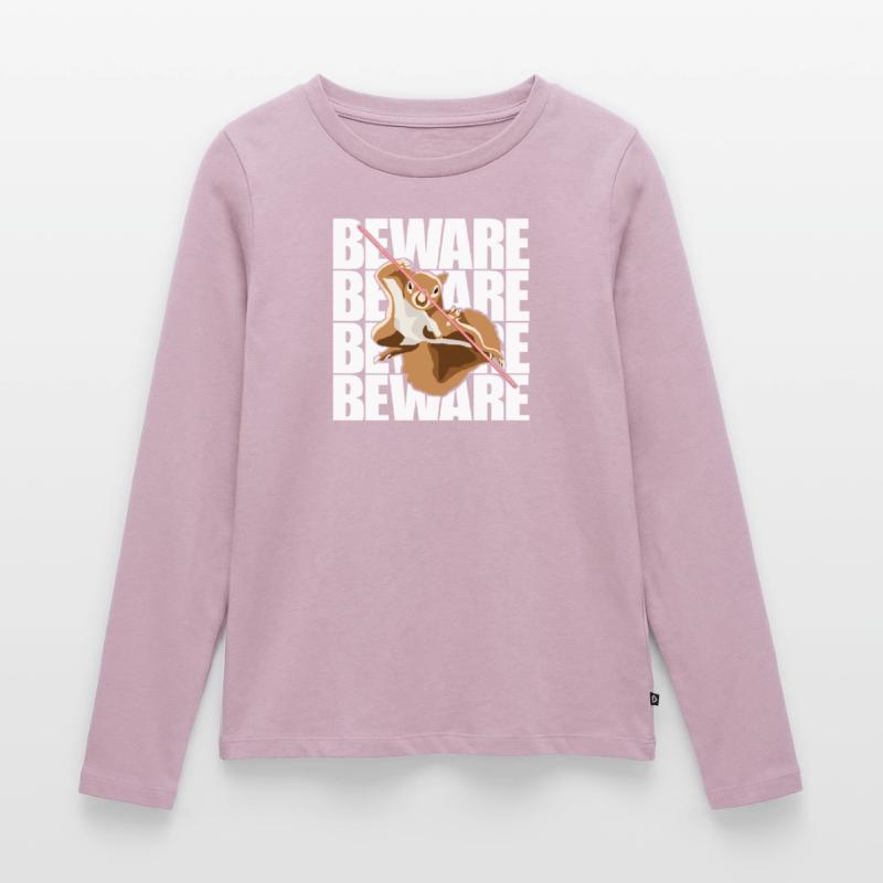 Beware Grey Squirrel Squirrel Fox Squirrel Women's Premium Organic Long Sleeve Shirt