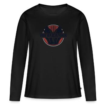 Le Barman Mixologue Barman Barman - T-shirt manches longues Premium bio Femme - noir - Devant - Julia (174cm)