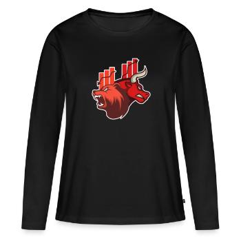 Traders, Bourse, Bourse, Bourse, Stock Débutants, Actions - T-shirt manches longues Premium bio Femme - noir - Devant - Julia (174cm)