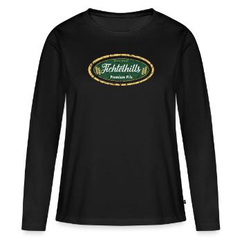 Fichtelhills Premium Pils - T-shirt manches longues Premium bio Femme - noir - Devant - Julia (174cm)