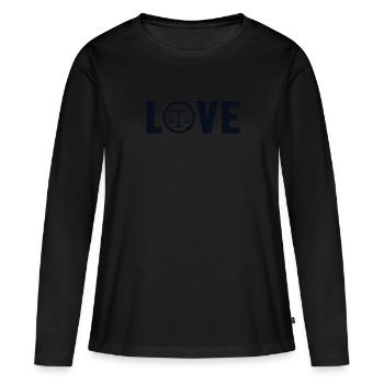 Love Legal Counsel Attorney General Law - Women's Premium Organic Long Sleeve Shirt - black - Front - Julia (174cm)