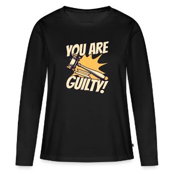 Vous êtes coupable Conseiller juridique Procureur général - T-shirt manches longues Premium bio Femme - noir - Devant - Julia (174cm)